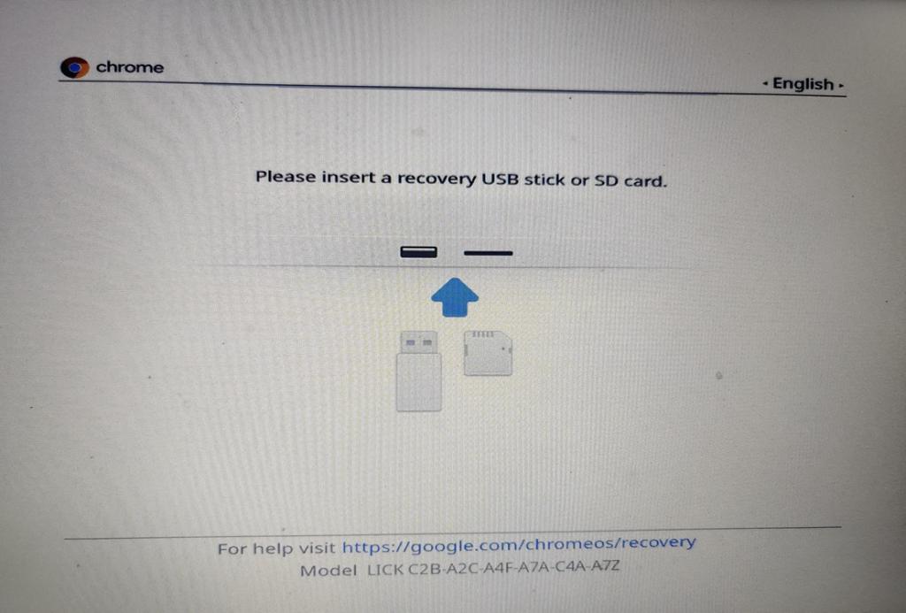 chromeos recovery screen