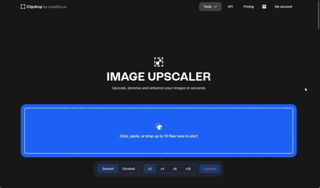 Image upgrading via AI web interface