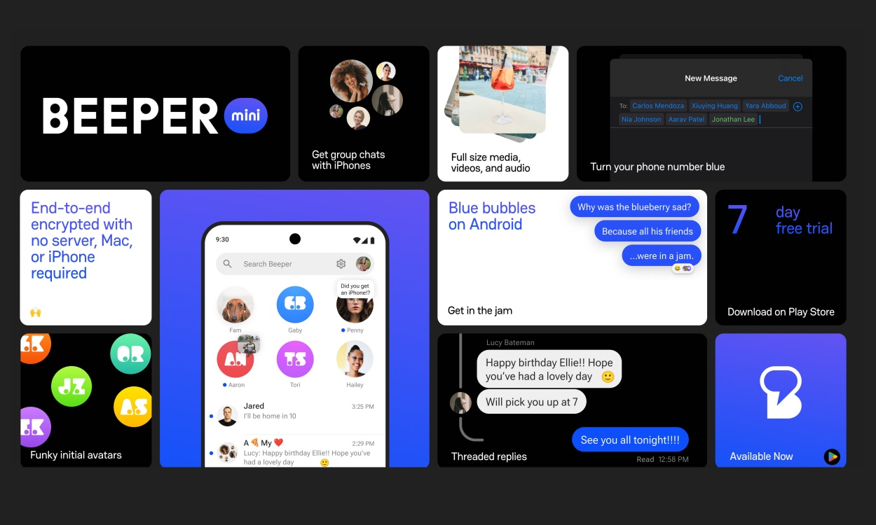imessage for android beeper mini app features