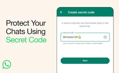 secret code feature introduced for chat lock on whatsapp