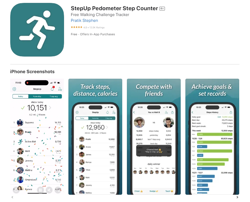 step up - ios app store screenshot