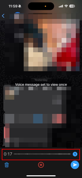 WhatsApp view once voice messages