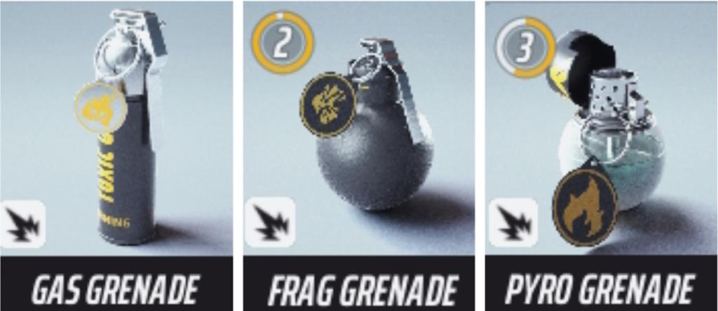 grenades to use in the finals