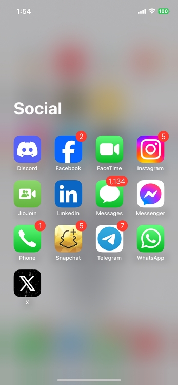 App Folder on iPhone