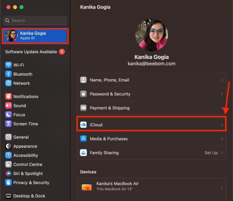 add icloud to macbook