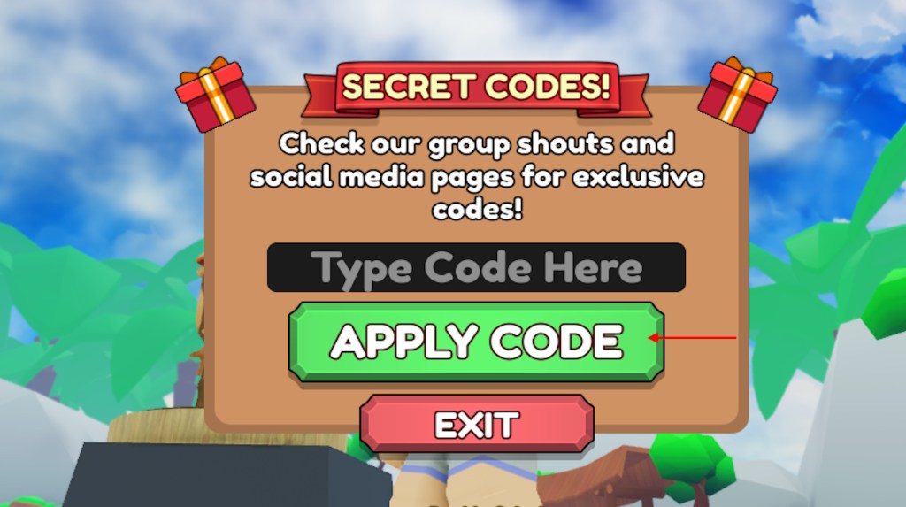 Apply code and redeem rewards