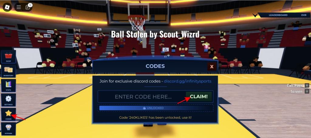 Basketball legends claim codes