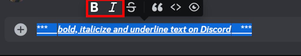 Bold, italicize and underline text on Discord web