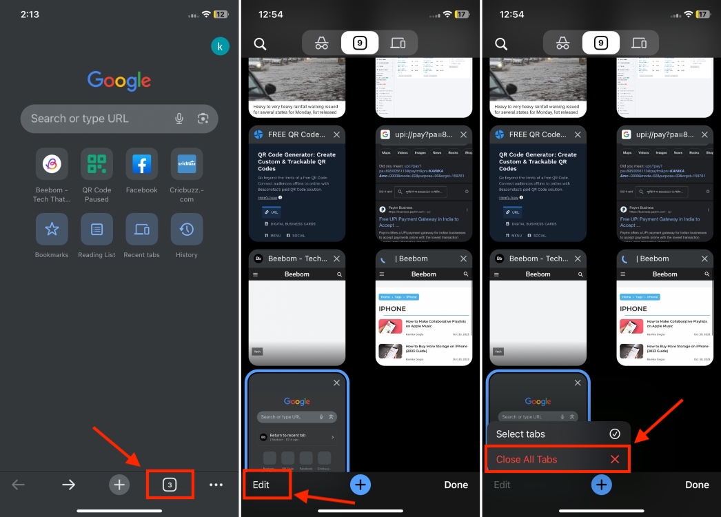How To Close All Tabs On IPhone Beebom   Close All Chrome Tabs On IPhone 
