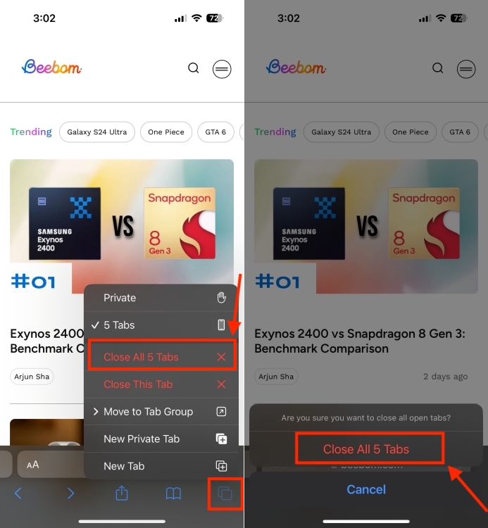 How To Close All Tabs On IPhone Beebom   Close All Tabs In Safari On IPhone 