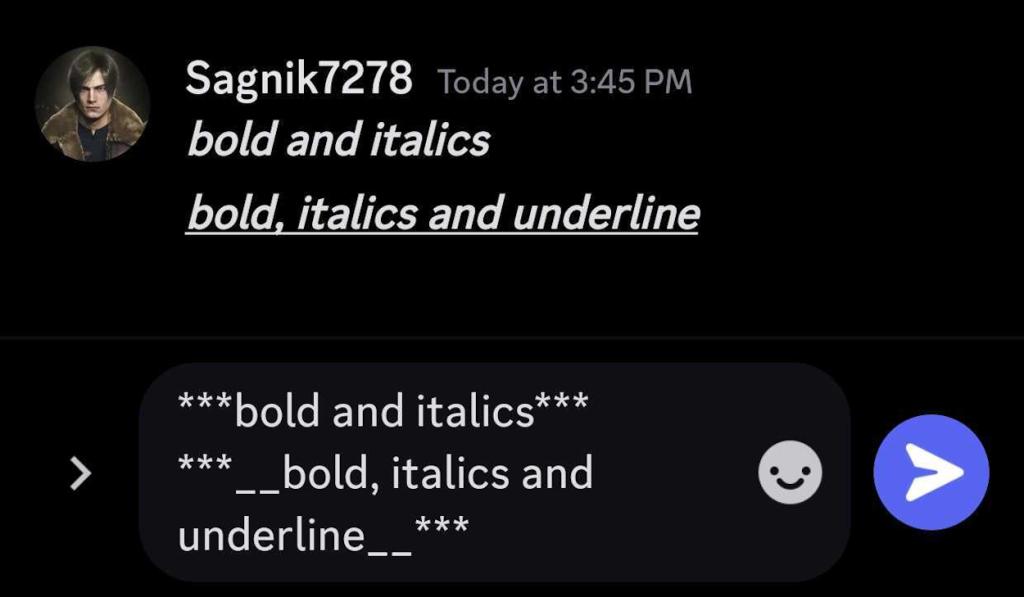 Combining text formatting on Discord