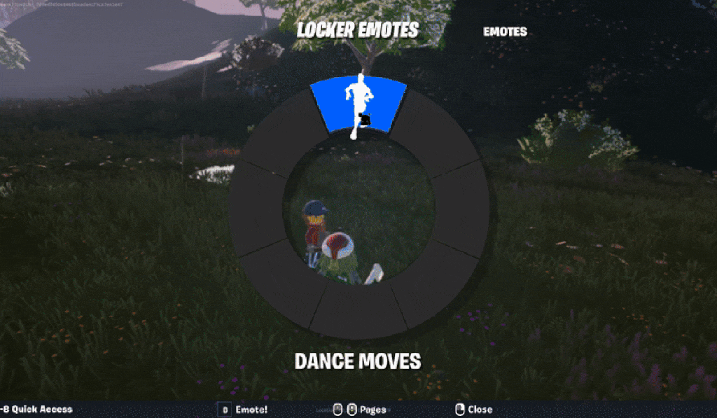 Dancing with the villager in LEGO Fortnite