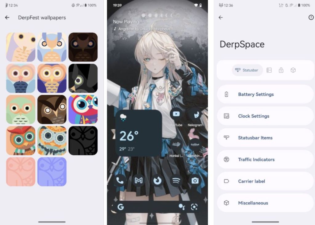 Derpfest ROM wallpapers, homescreen, and DerpSpace