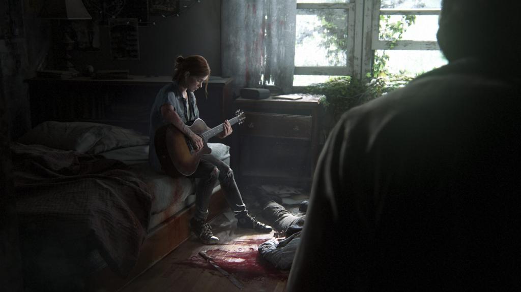 Ellie playing Guitar