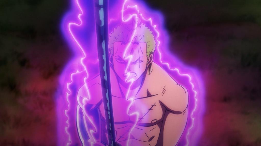 Zoro with his sword Enma in One Piece