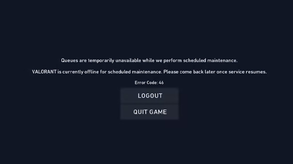 Error Code 46 in Valorant