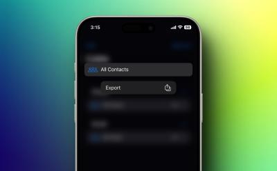 Export contacts from iPhone