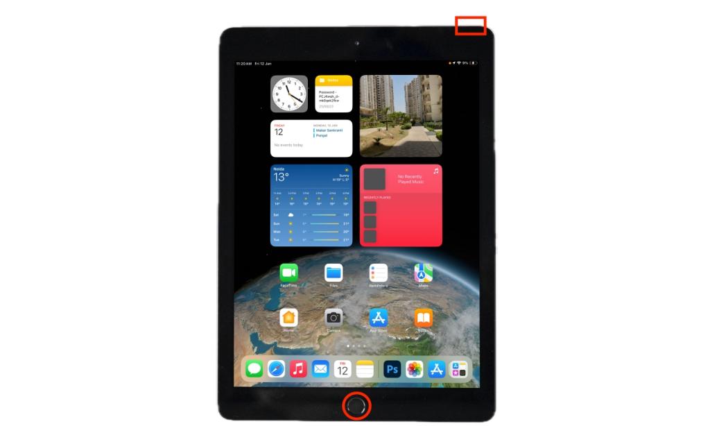 force restart iPad with home button