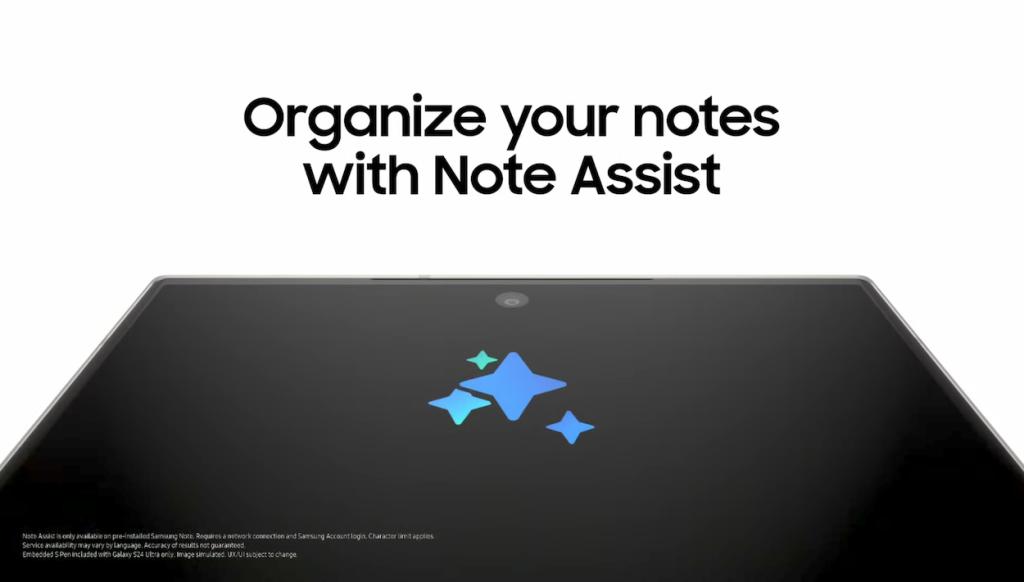 Galaxy AI Note Assist