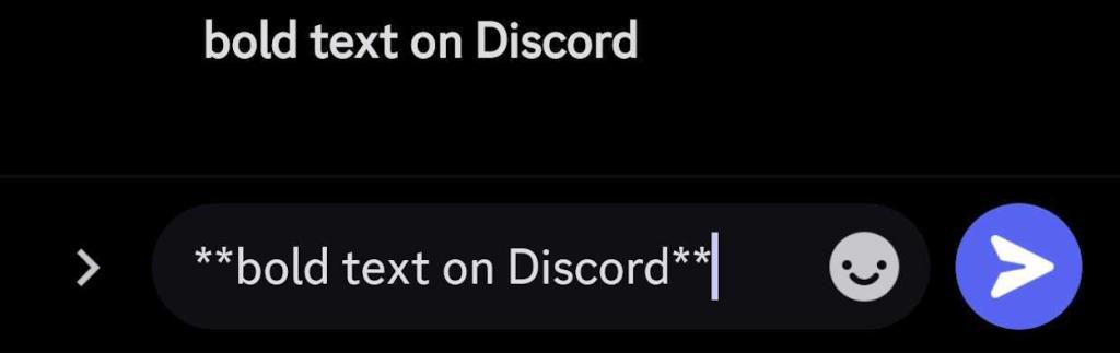 How to bold text in the Discord mobile app
