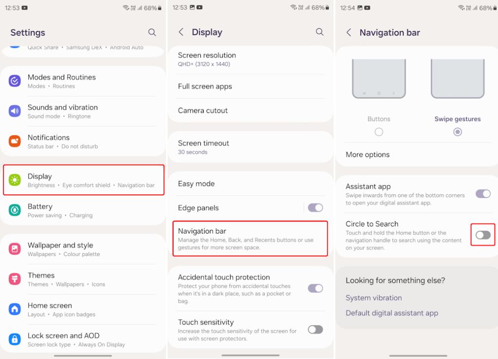 How to turn on or off Circle to Search on Galaxy S24 Ultra