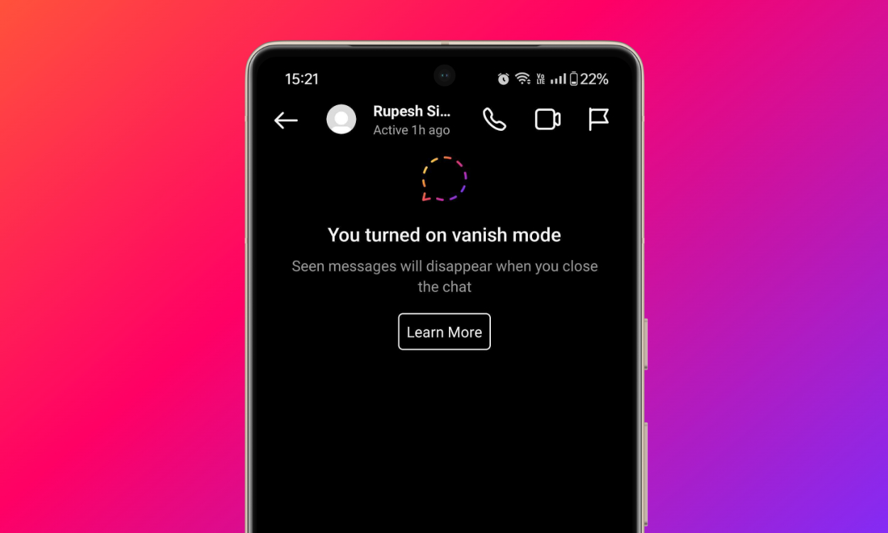 How to Turn on and off Vanish Mode on Instagram