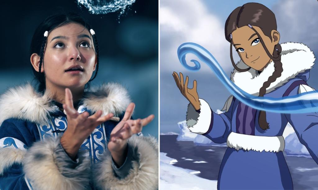 Kiawentiio Tarbell as "Katara" in Netflix's Avatar: The Last Airbender Live Action series.