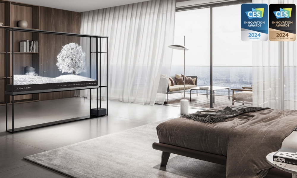LG transparent OLED TV Signature T coming in 2024 unveiled at CES 2024