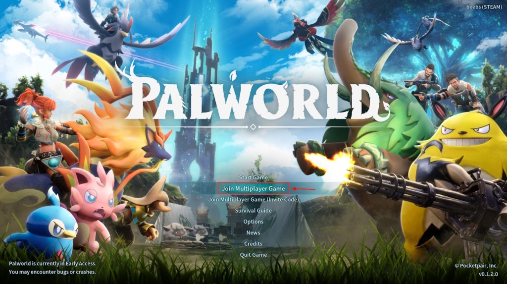 Multiplayer mode in Palworld