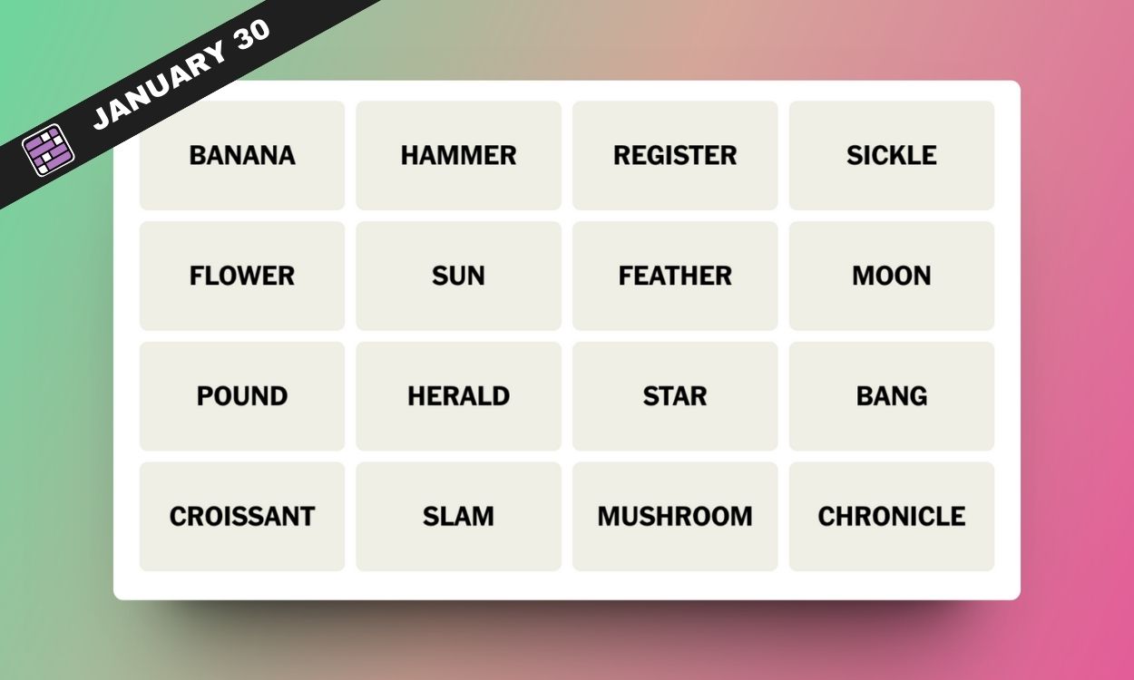 NYT Connections Hints and Answers for January 30, 2024 Beebom