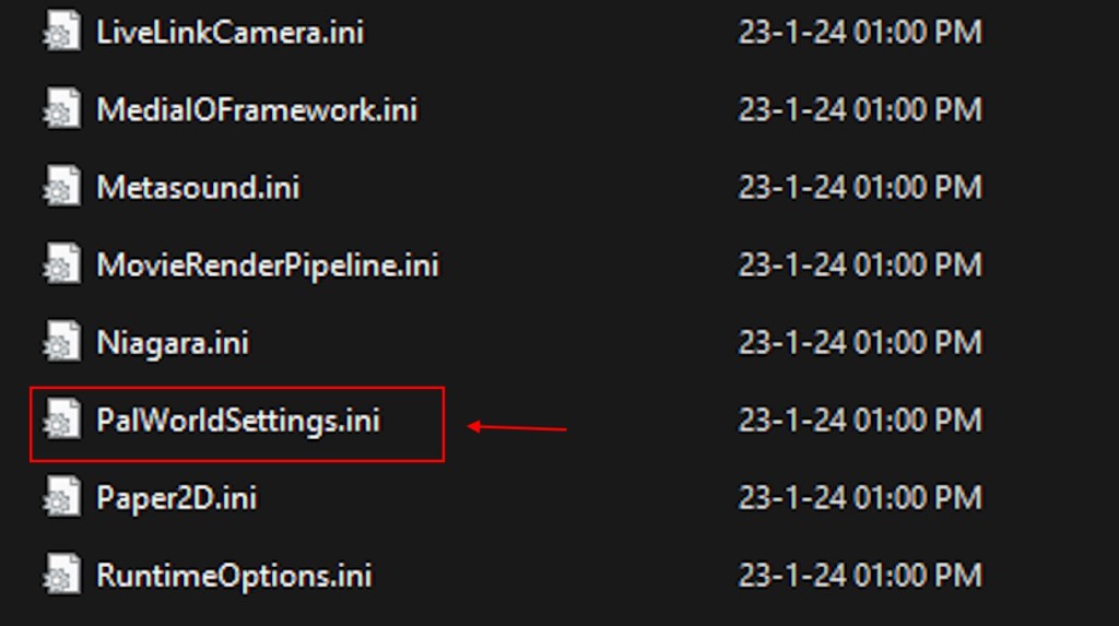 Palworld Settings ini