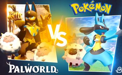 Palworld vs Pokemon pal similarity cover