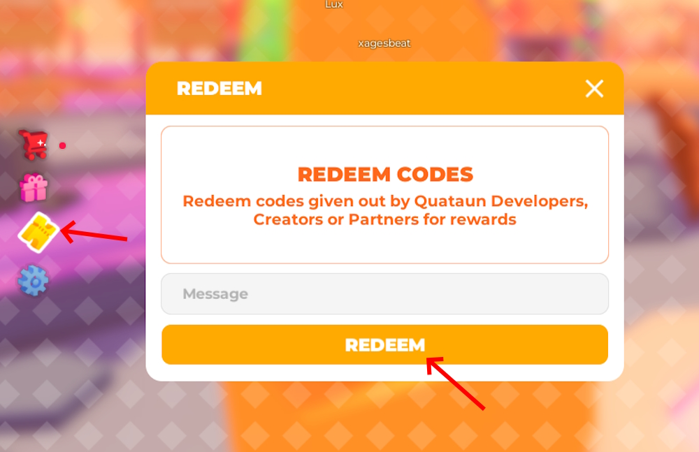 Pls Donate codes redeem option