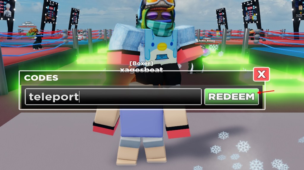 Roblox শিরোনামবিহীন বক্সিং গেমে কোড রিডিম করুন