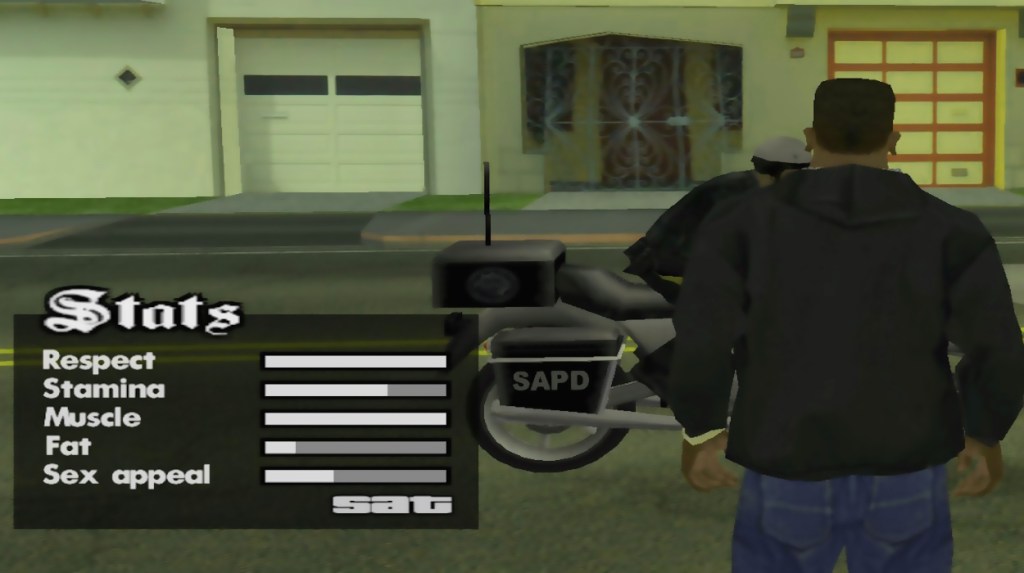 San Andreas CJ Stats system