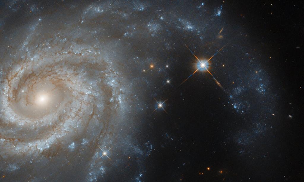 Spiral Galaxy IC 438 as seen from the Hubble Space Telescope