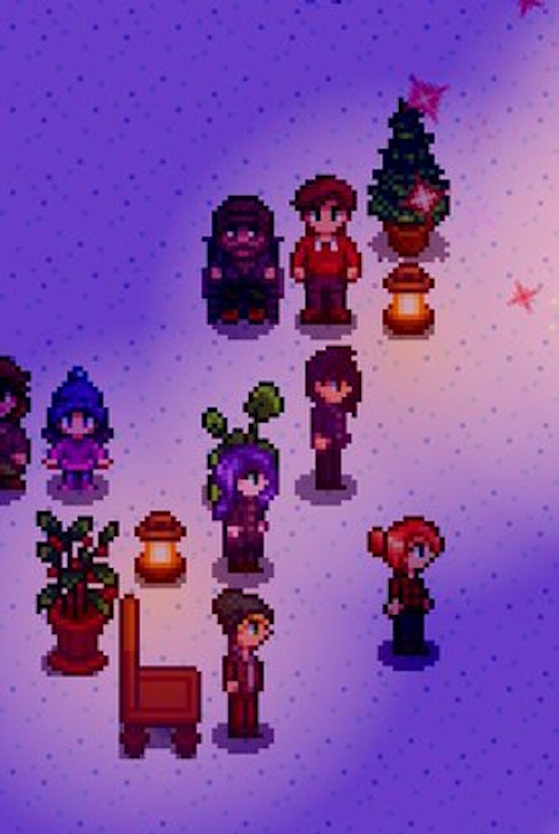 Winter clothes of Stardew Valley villagers in 1.6 update