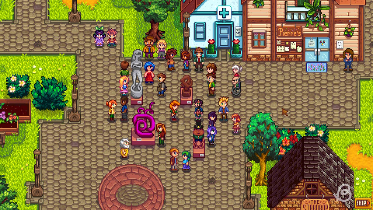 Leah's eight-heart event in Stardew Valley when player suggested the art show