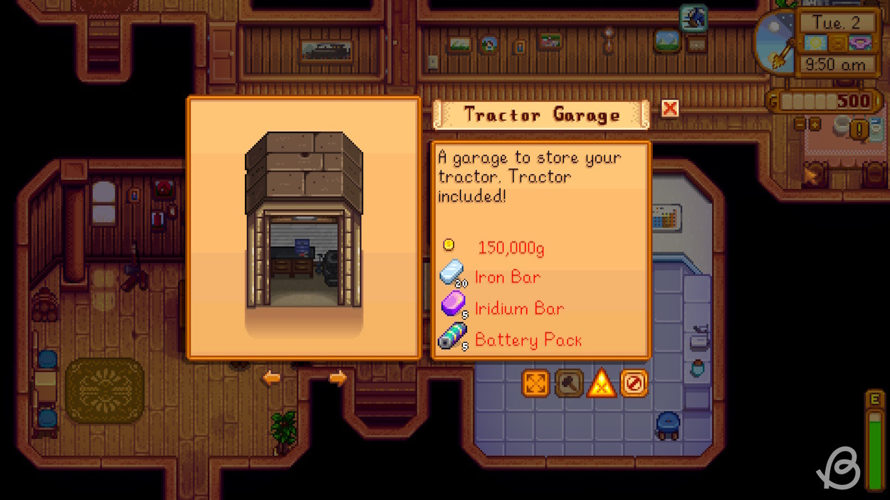 Buy tractor garage from the Tractor Mod
