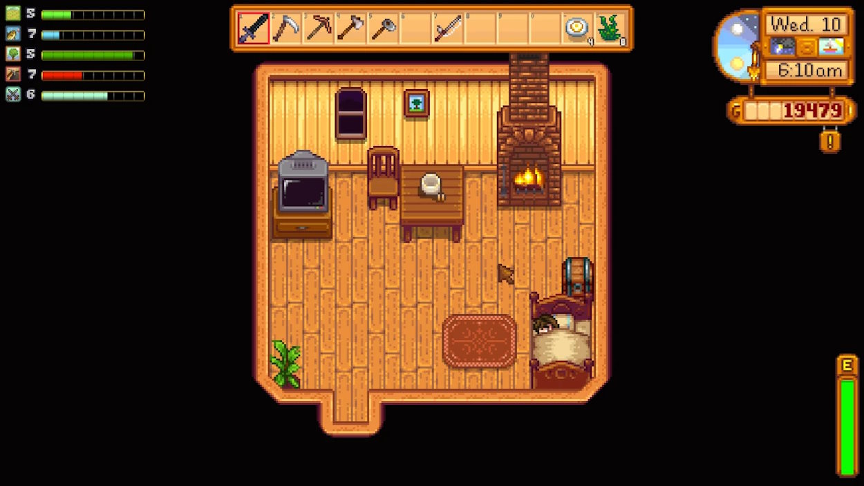 Experience Bars Stardew Valley mod