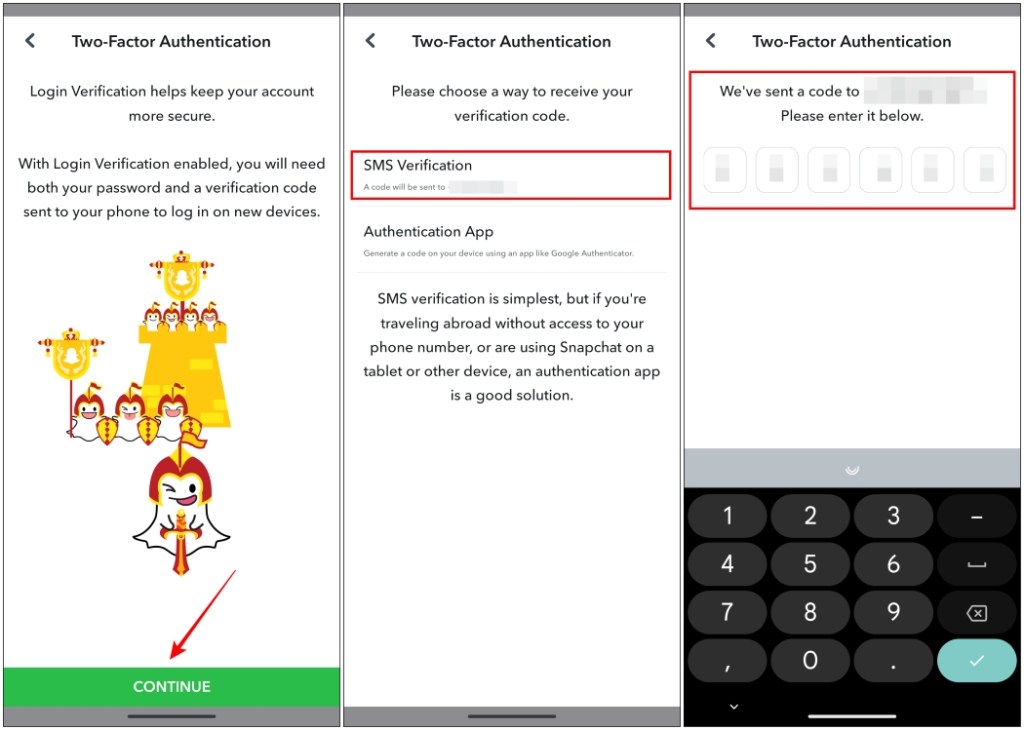 Create two factor authentication using SMS verification and entering the OTP code sent to your mobile number