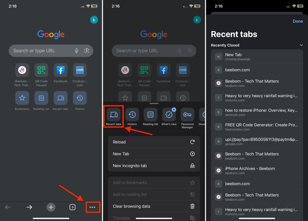 How To Close All Tabs On IPhone Beebom   View Recent Tabs And Reopen Closed Tabs On Chrome 