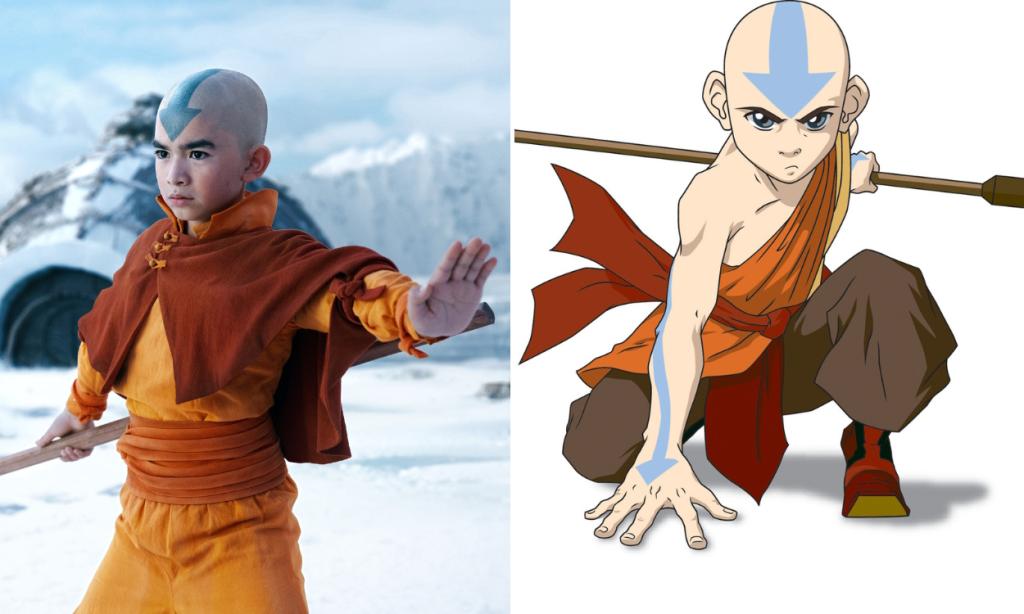 Gordon Cormier as "Aang" in Netflix's Avatar: The Last Airbender Live Action series.