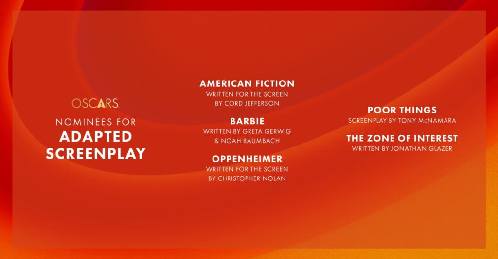 nominees for Best Writing (Adapted Screenplay)