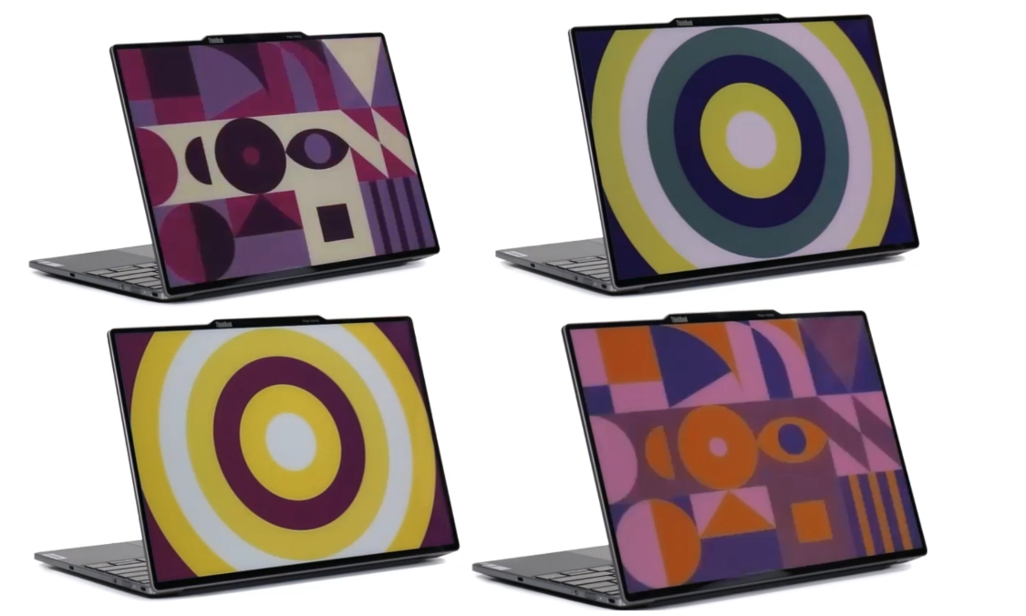 Lenovo E-Ink laptop patterns 