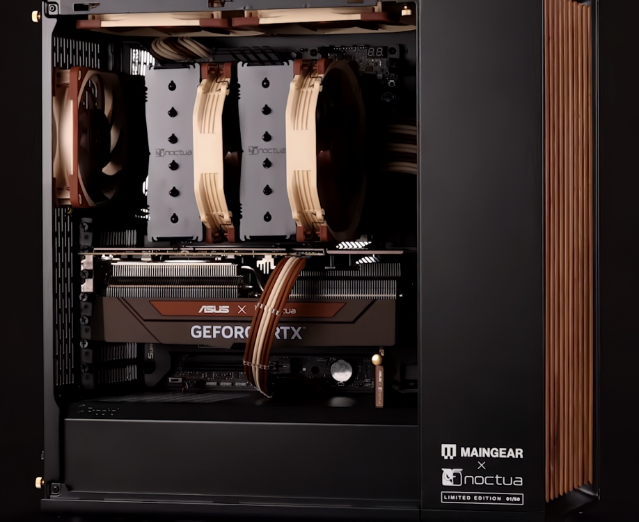 gaming pc with noctua edition graphics card from asus and other fans from noctua as pc case fans