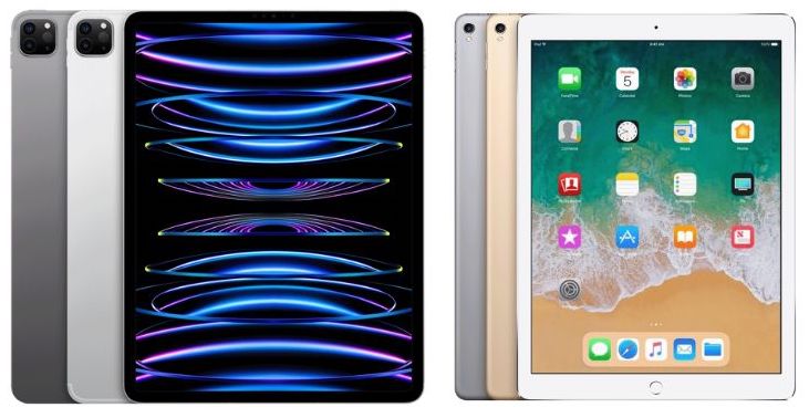 iPad Pro 12.9-inch 6th generation and iPad Pro 12.9-inch 2nd generation