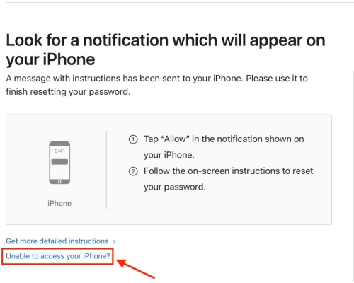 iforgot.com option to reset Apple ID password