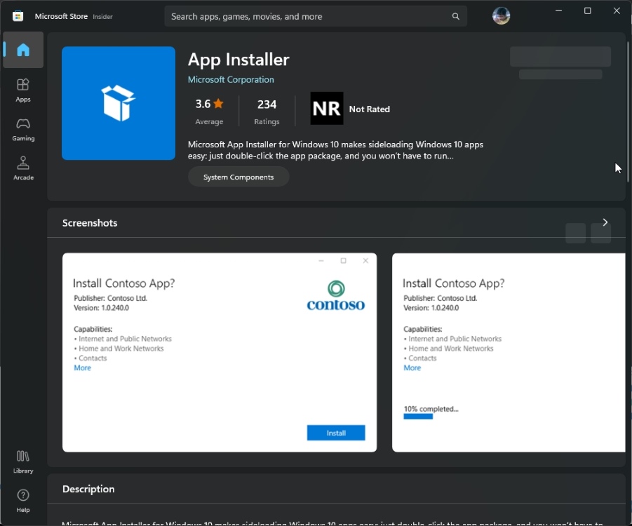 install app installer from microsoft store