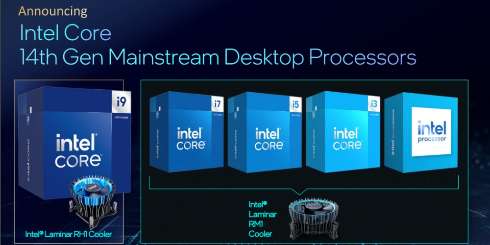 intel 14th gen core i9 14900, i3 14100, and more processors released